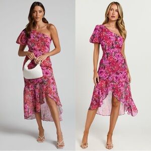 Showpo Pink and Red Floral Dress